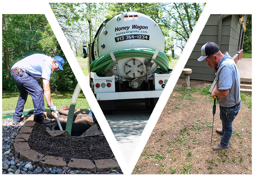 Collage of Honey Wagon services